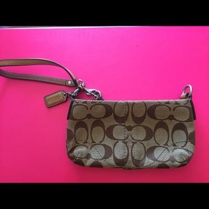 Coach Corner Zip Wristlet